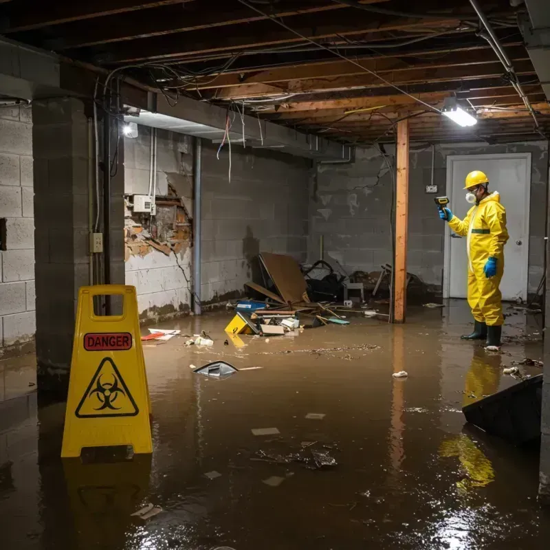 Flooded Basement Electrical Hazard in Ferndale, MD Property