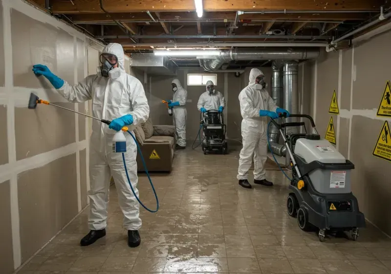 Basement Moisture Removal and Structural Drying process in Ferndale, MD